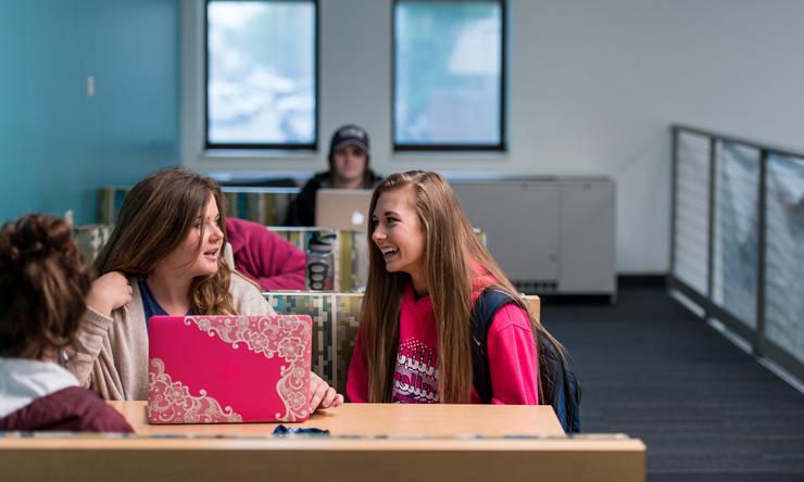 students studying